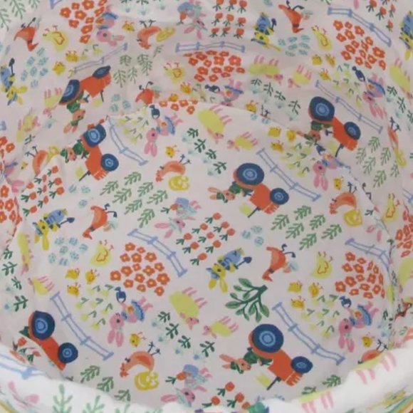 NWT - 12" Chipwood with Liner Easter Decorative Basket Farm Pattern - Picture 4 of 4